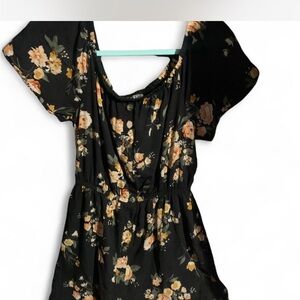 Floral Black Dress